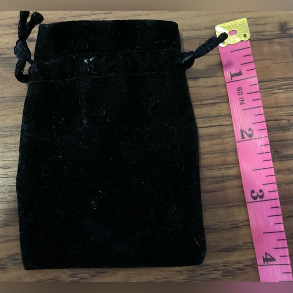 Black Velvet Small Drawstring Pouch - Picture 4 of 5